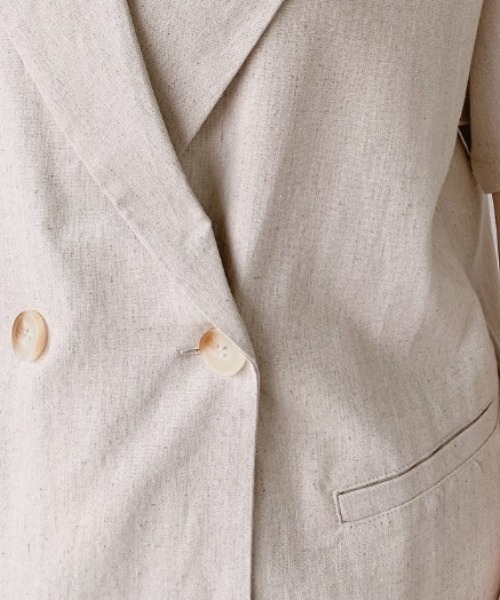 「VANNIE U」 テーラードジャケット FREE イエロー レディース_画像6