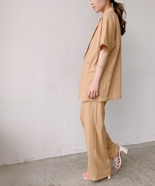 「VANNIE U」 テーラードジャケット FREE イエロー レディース_画像9