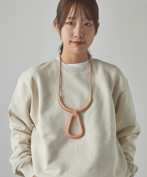 ネックレス crescioni/クレッシオーニ georgia necklace ラティーゴレザー ドロップ型ネックレス レディース メンズ