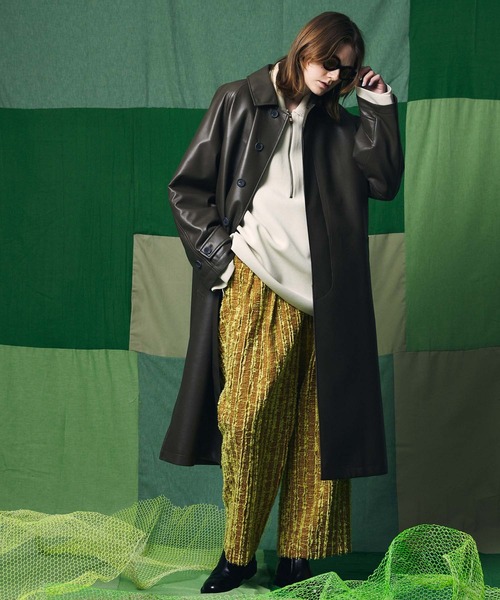 2WAYビッグカラーブルゾン　メゾンスペシャル　アウター　コート　カーキ MAISON SPECIAL（メゾンスペシャル）の「2WAYビックカラーコート