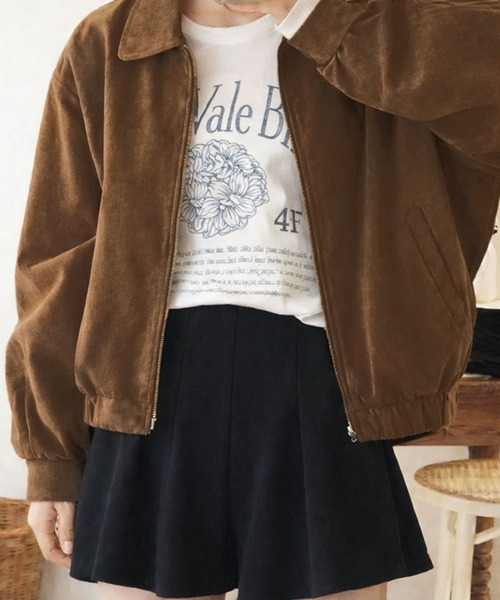 ブルゾン アウター スエードZIPブルゾン 春/韓国 トレンド 26SS レディース | lulufa | 07