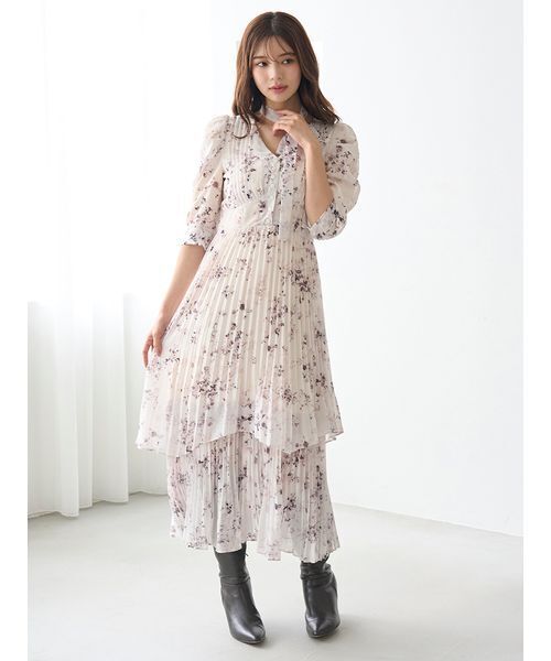 SNIDEL（スナイデル） ワンピース Sustainableプリーツプリント