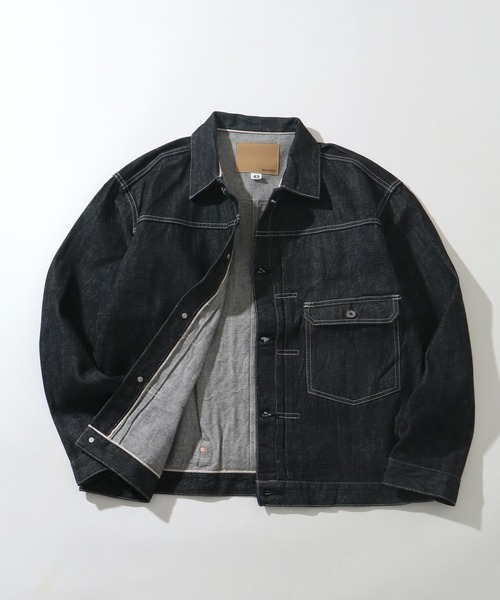 HOUSTONヒューストン ジージャン トラッカージャケット ブラックデニム M HOUSTON / ヒューストン 51566 DENIM EMBROIDERY TRACKER JACKET