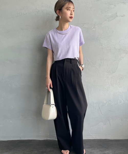「MILLER」 半袖Tシャツ F ラベンダー レディース_画像9