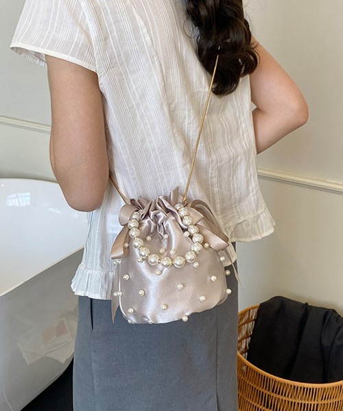 DRESS+（ドレスプラス） ハンドバッグ パールハンドル付きパーティー