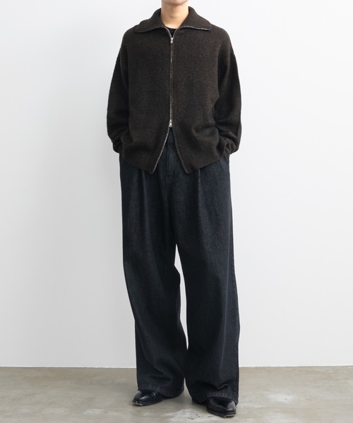 「SINSS」 ニットカーディガン SMALL ブラウン メンズ_画像4