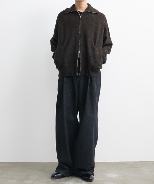 「SINSS」 ニットカーディガン SMALL ブラウン メンズ_画像7