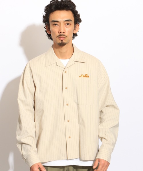 シャツ Work Stripe Open Collar Shirt メンズ レディース