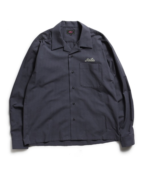 ROTAR（ローター） シャツ Work Stripe Open Collar Shirt メンズ