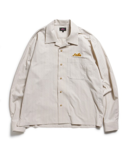 ROTAR（ローター） シャツ Work Stripe Open Collar Shirt メンズ