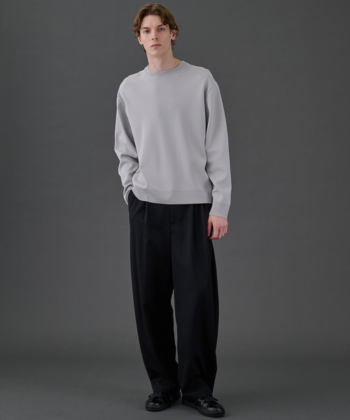 【UNITED TOKYO】サーブルストレッチクルーネックニット メンズ UNITED TOKYO（ユナイテッドトウキョウ） セーター ニット 18G