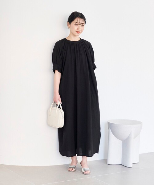 「FREAK'S STORE」 半袖ワンピース MEDIUM ブルー レディース_画像5