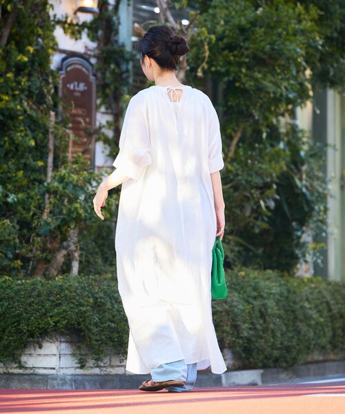 「FREAK'S STORE」 半袖ワンピース MEDIUM ブルー レディース_画像8
