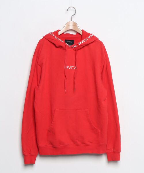 RVCA（ルーカ） プルオーバーパーカー S レッド メンズ : ZOZOTOWN 