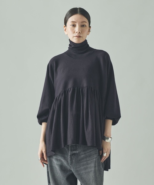 Curensology(カレンソロジー) 長袖セーター サイズF レディース美品  ダークグレー Curensology - Curensology(カレンソロジー) 長袖セーター サイズF
