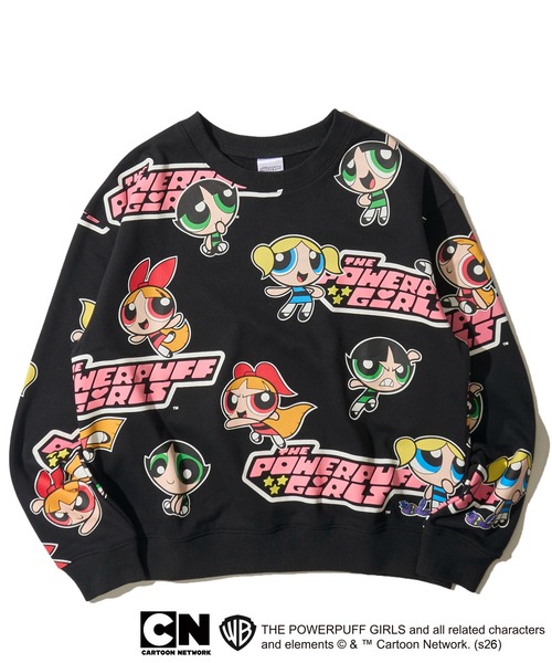 古着 THE POWERPUFF GIRLS パワーパフガールズ キャラクタースウェットシャツ トレーナー レディースM相当/eaa608261 古着 THE POWERPUFF GIRLS パワーパフガールズ キャラクタースウェット