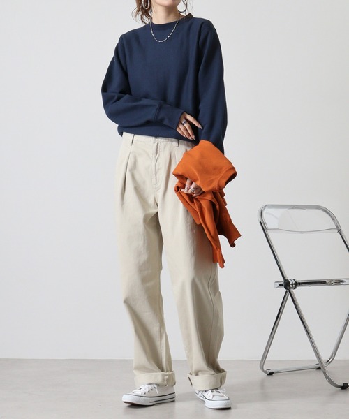 「TRUSS」 スウェットカットソー S ヘザーグレー メンズ_画像5