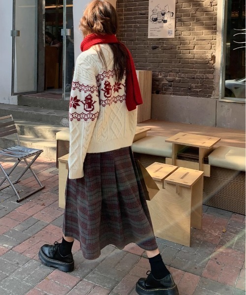 「gossip!ロサンゼルス」 長袖ニット FREE ネイビー レディース_画像3