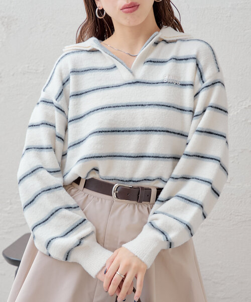 「Chico」 長袖ニット FREE グレー レディース_画像5