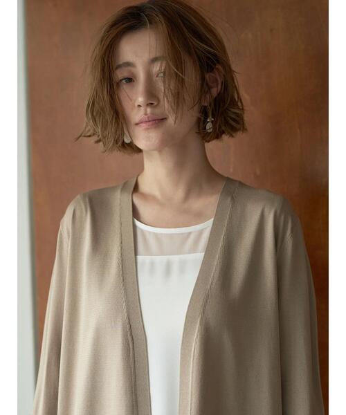 「YECCA VECCA」 ニットカーディガン FREE ベージュ レディース_画像6