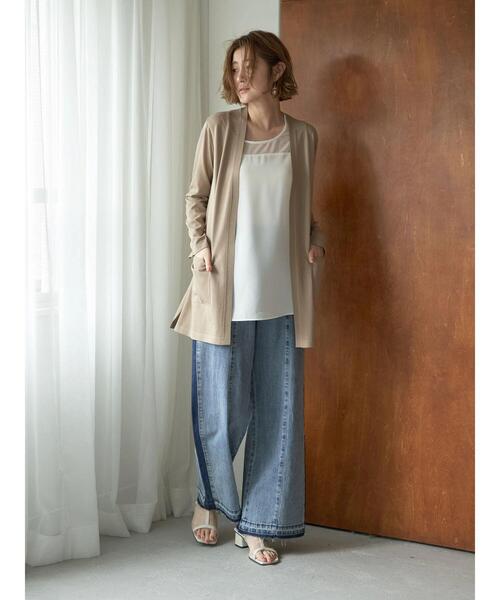 「YECCA VECCA」 ニットカーディガン FREE ベージュ レディース_画像9