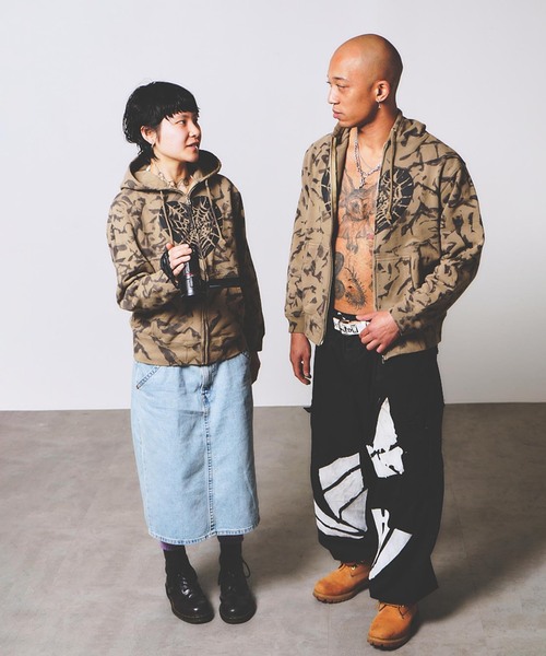 little willow パーカー Little Willow（リトルウィロー） パーカー 別注 HEART SPIDER ZIP