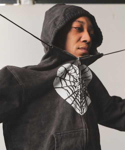littlewillow blak hole ジップパーカー M Little Willow（リトルウィロー） パーカー 別注 HEART SPIDER ZIP