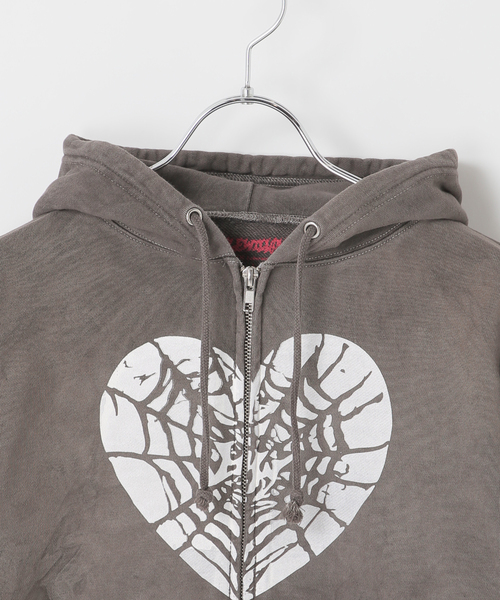 littlewillowman ジップパーカー Little Willow（リトルウィロー） パーカー 別注 HEART SPIDER ZIP
