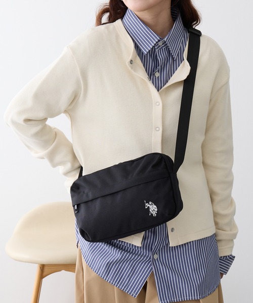 POLO ショルダーバック U.S.Polo Assn. メタルポニー ロゴストラップ クロスボディー (US POLO