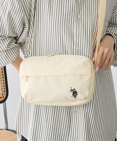 U.S POLO ASSN ワイドボーダー スクエア ショルダーバッグ U.S. POLO ASSN.（ユーエスポロアッスン） ショルダーバッグ バッグ