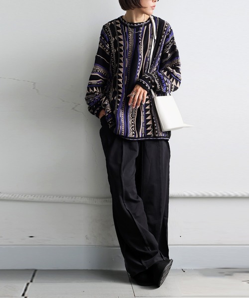 「antiqua」 スウェットパンツ MEDIUM チャコールグレー レディース_画像5