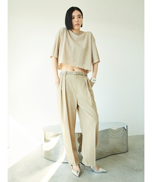 「MIESROHE」 パンツ 1 ダークネイビー レディース_画像3