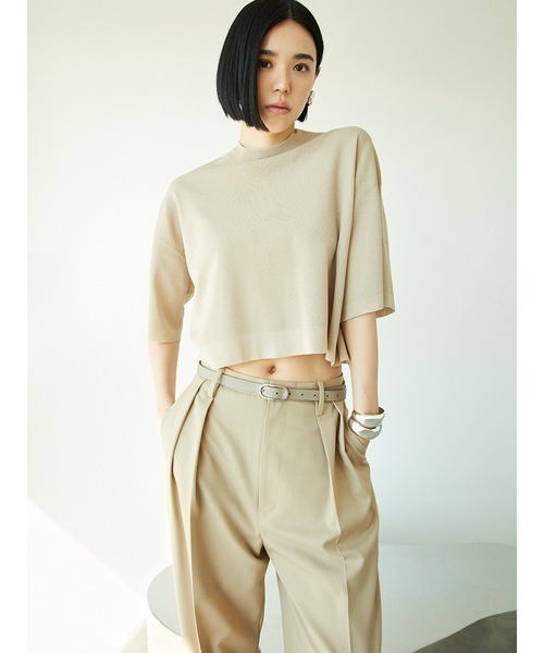 「MIESROHE」 パンツ 1 ダークネイビー レディース_画像6