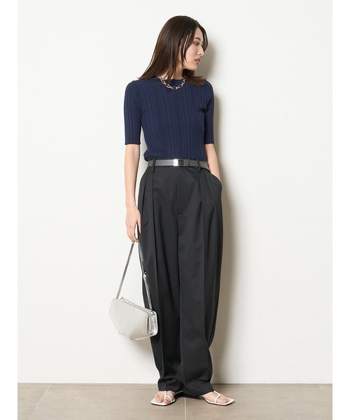 「MIESROHE」 パンツ 1 ダークネイビー レディース_画像8