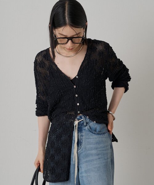 「LOUNGEDRESS」 カーディガン FREE ブラック レディース_画像7