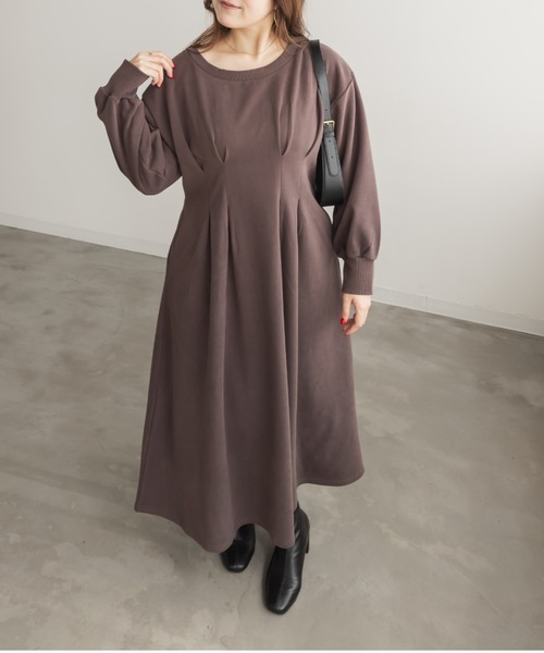 「CLETTE」 長袖ワンピース 3L グレー レディース_画像6