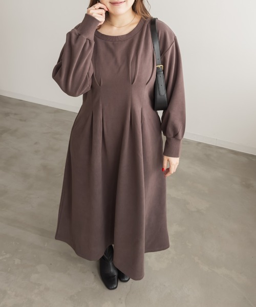「CLETTE」 長袖ワンピース 3L グレー レディース_画像7