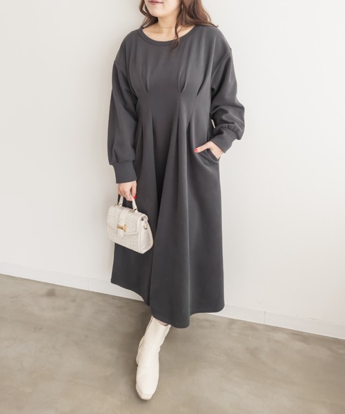 「CLETTE」 長袖ワンピース 3L グレー レディース_画像8
