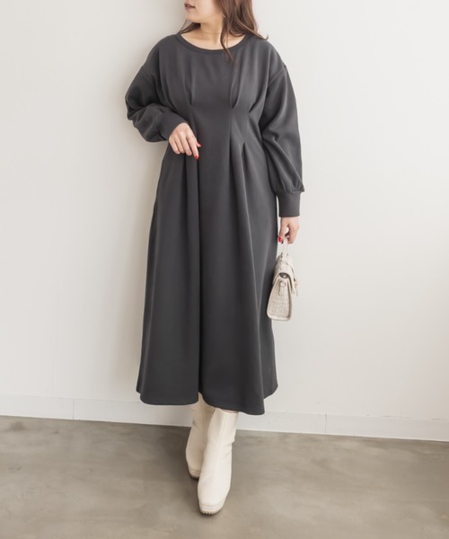 「CLETTE」 長袖ワンピース 3L グレー レディース_画像9