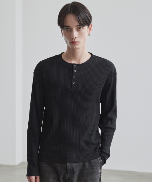 「LUENNA」 長袖Tシャツ S ブラック メンズ_画像2