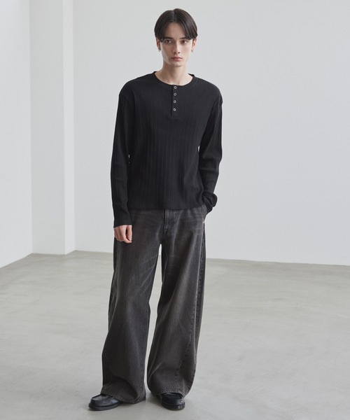 「LUENNA」 長袖Tシャツ S ブラック メンズ_画像5