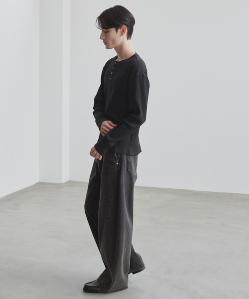 「LUENNA」 長袖Tシャツ S ブラック メンズ_画像7