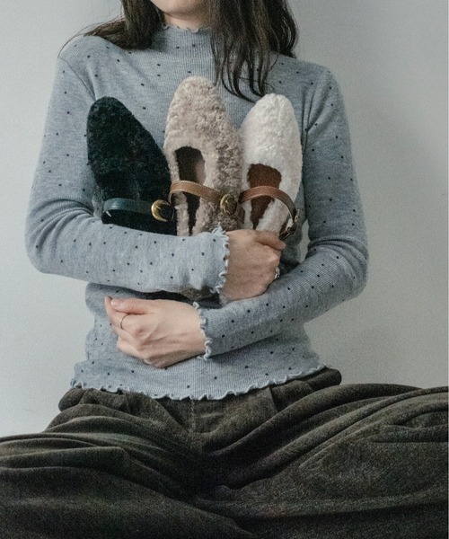 「on:nue」 フラットパンプス 25.0cm ブラック レディース_画像3