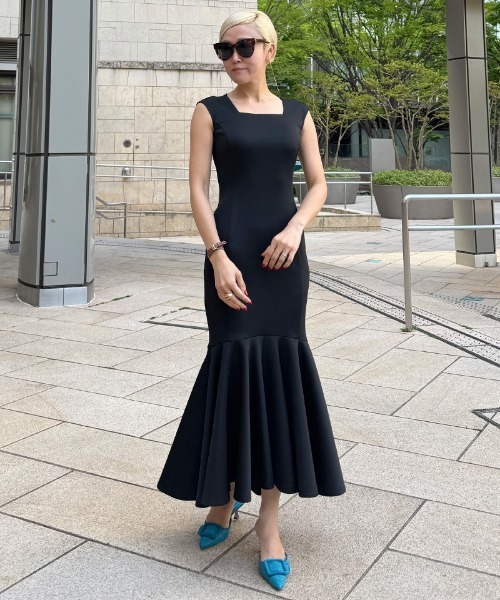 JENNE」 ノースリーブワンピース SMALL ブラック レディース