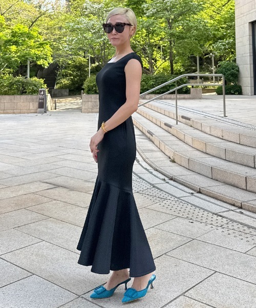JENNE」 ノースリーブワンピース SMALL ブラック レディース
