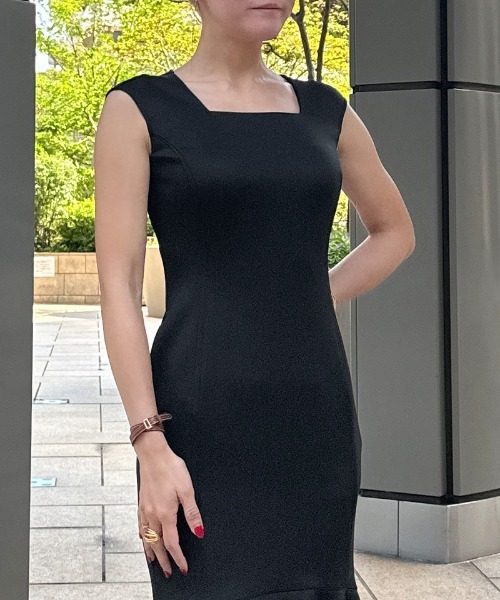 JENNE」 ノースリーブワンピース SMALL ブラック レディース