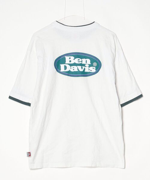 「BEN DAVIS」 半袖Tシャツ L ホワイト レディース_画像2