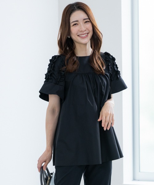 「Sono」 半袖チュニック F ホワイト レディース_画像4
