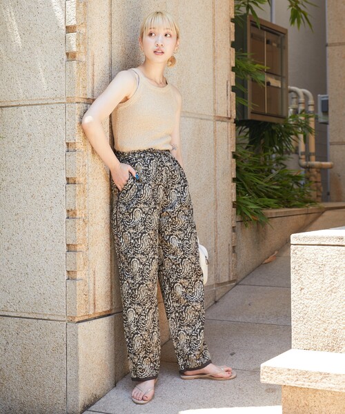 「FREAK'S STORE」 イージーパンツ SMALL ネイビー レディース_画像9
