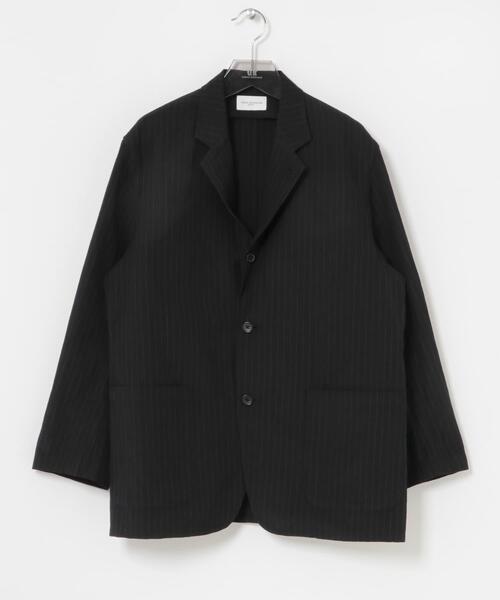コート ジャケット new basic　WOOL LINEN SINGLE SHIRTS JACKET メンズの画像